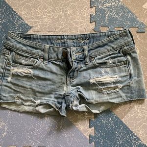 American Eagle Shorts - Ripped, Light Wash